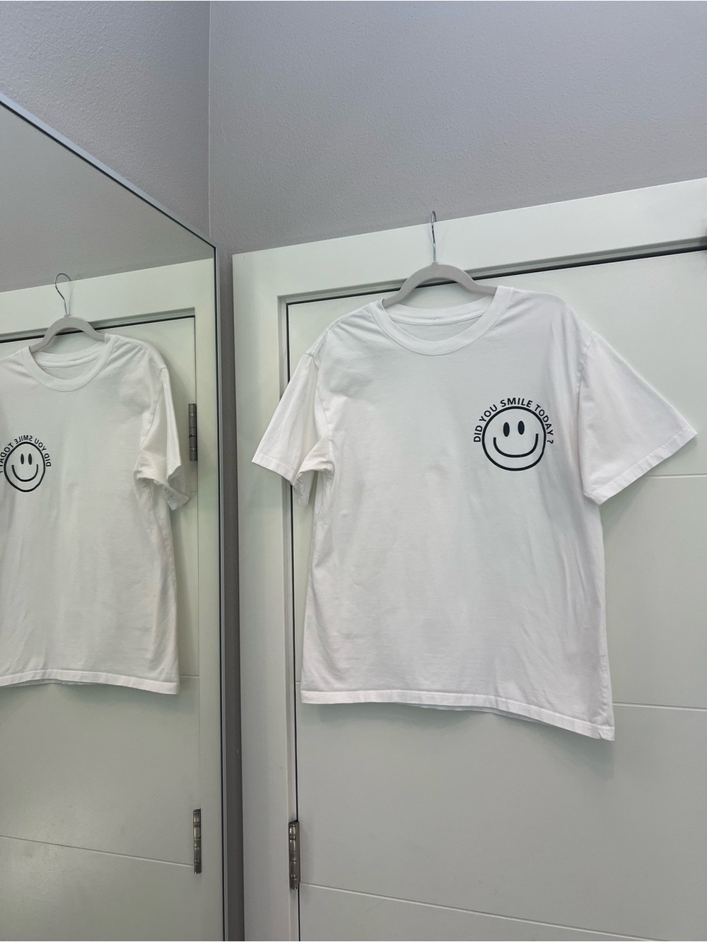 Did you smile today? white t-shirt #loungewear #summer